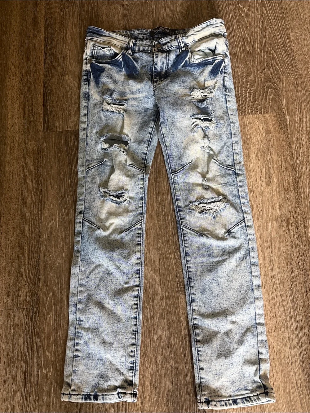 Men's Skinny Ripped Light Blue Jeans